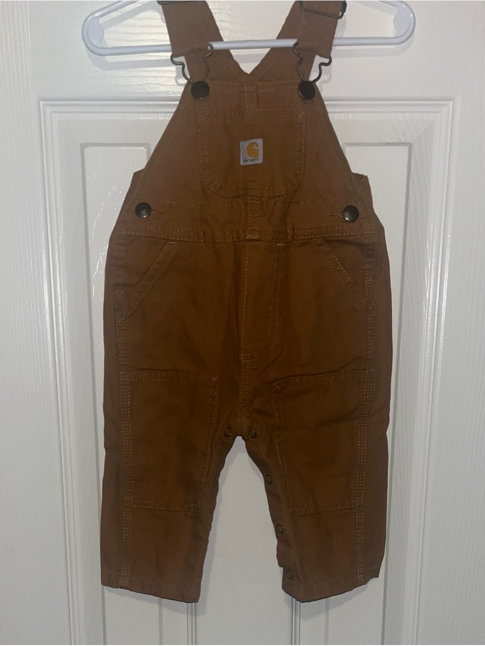 Carhartt Brown Baby Canvas Overalls 6 months